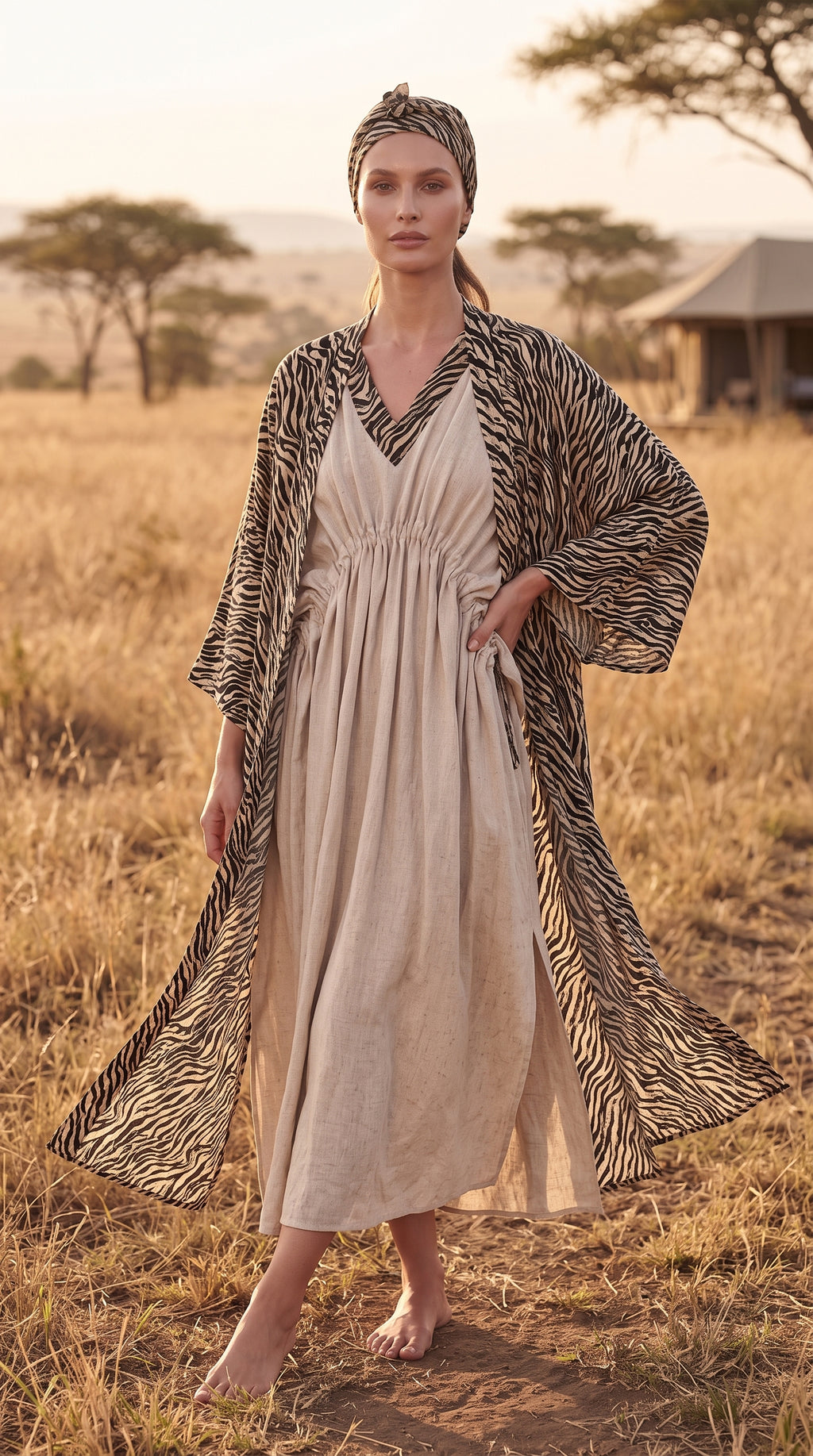 Safari Kimono (Zebra)